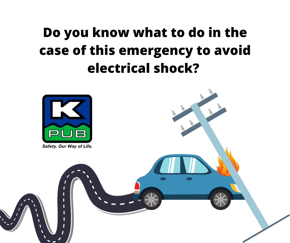 What should you do if a power line touches your car