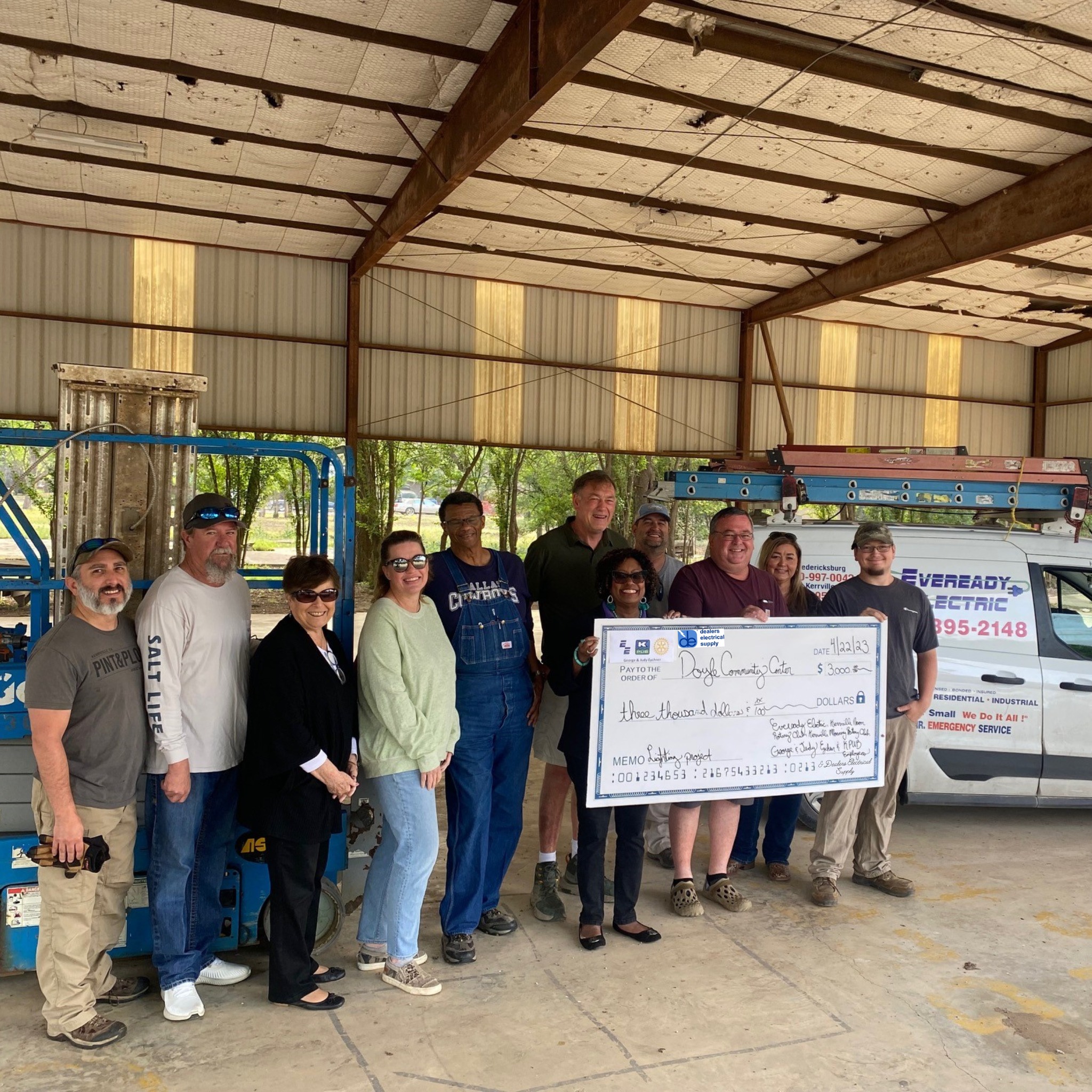 KPUB Employees Partner with Local Community Members to Keep the Doyle  Community Shining Bright • Kerrville Public Utility Board
