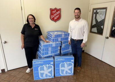 Box fan donation to Salvation Army
